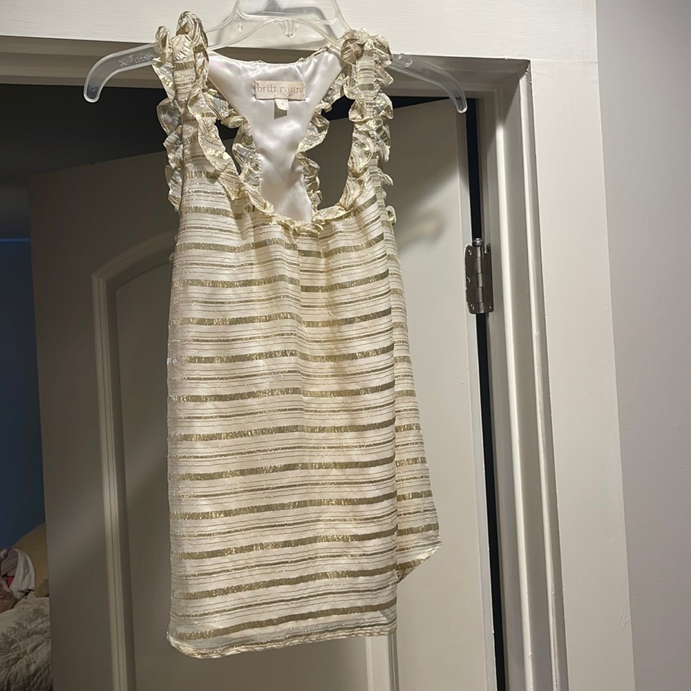 Britt Ryan, sleeveless silk top. Size 4. Worn 2x